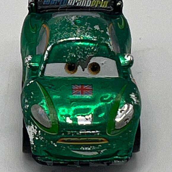 Disney Pixar Cars Micro Drifters Mini Roller Ball Racer Nigel Gearsley Green Toy - Picture 6 of 9